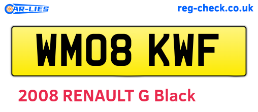 WM08KWF are the vehicle registration plates.