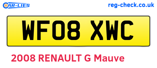 WF08XWC are the vehicle registration plates.