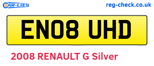EN08UHD are the vehicle registration plates.