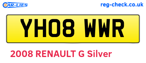 YH08WWR are the vehicle registration plates.