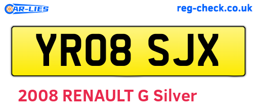 YR08SJX are the vehicle registration plates.