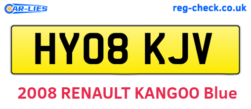 HY08KJV are the vehicle registration plates.