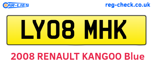 LY08MHK are the vehicle registration plates.