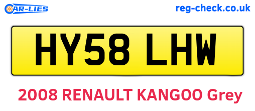 HY58LHW are the vehicle registration plates.