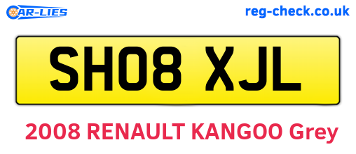 SH08XJL are the vehicle registration plates.