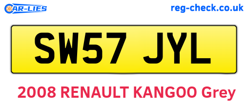 SW57JYL are the vehicle registration plates.
