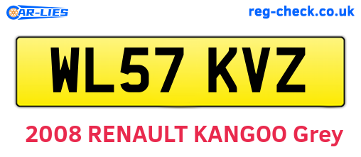 WL57KVZ are the vehicle registration plates.
