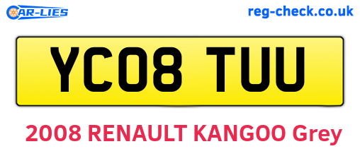 YC08TUU are the vehicle registration plates.