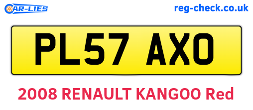 PL57AXO are the vehicle registration plates.