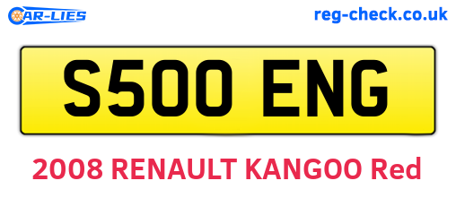 S500ENG are the vehicle registration plates.
