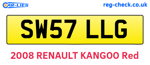 SW57LLG are the vehicle registration plates.