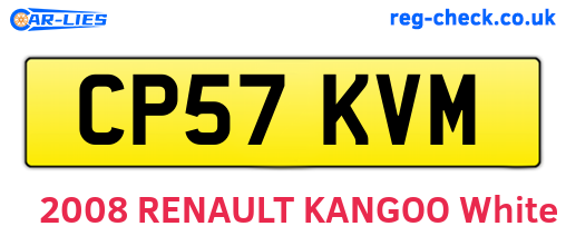 CP57KVM are the vehicle registration plates.