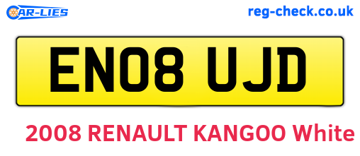 EN08UJD are the vehicle registration plates.