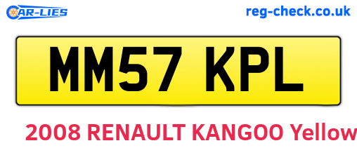 MM57KPL are the vehicle registration plates.
