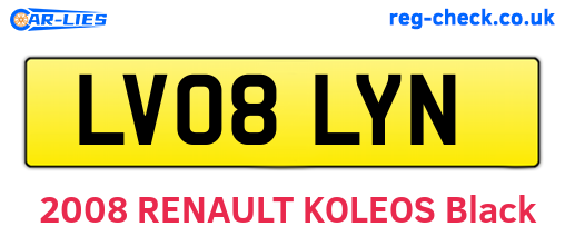 LV08LYN are the vehicle registration plates.
