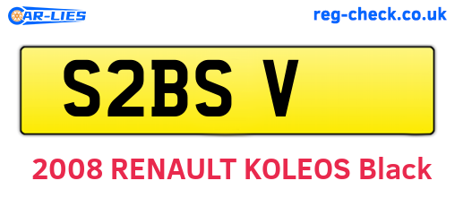S2BSV are the vehicle registration plates.