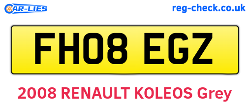 FH08EGZ are the vehicle registration plates.