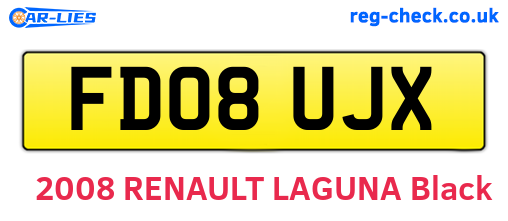 FD08UJX are the vehicle registration plates.