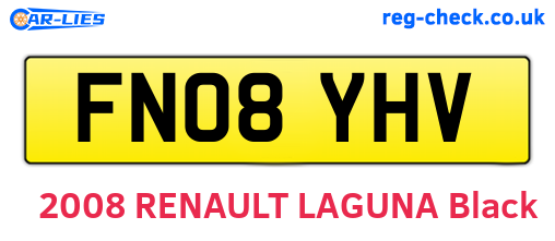 FN08YHV are the vehicle registration plates.