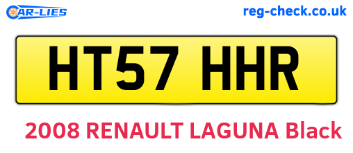 HT57HHR are the vehicle registration plates.