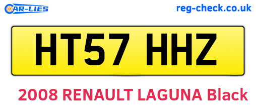 HT57HHZ are the vehicle registration plates.