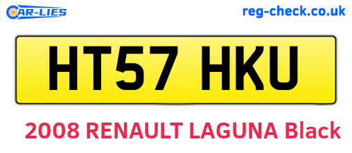 HT57HKU are the vehicle registration plates.