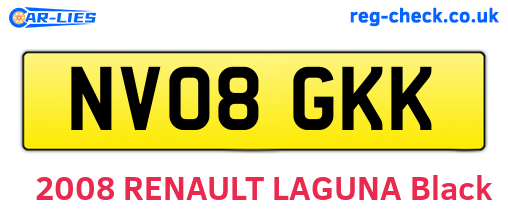 NV08GKK are the vehicle registration plates.