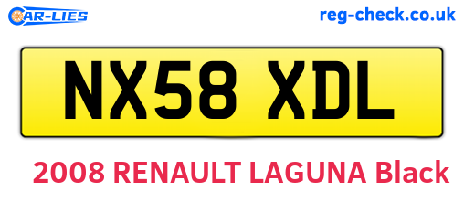NX58XDL are the vehicle registration plates.