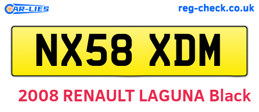 NX58XDM are the vehicle registration plates.