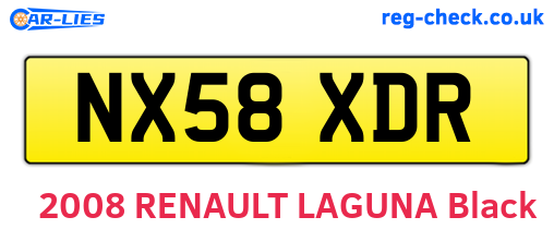 NX58XDR are the vehicle registration plates.
