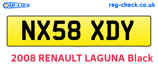 NX58XDY are the vehicle registration plates.