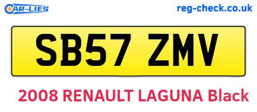SB57ZMV are the vehicle registration plates.