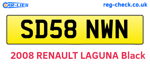 SD58NWN are the vehicle registration plates.