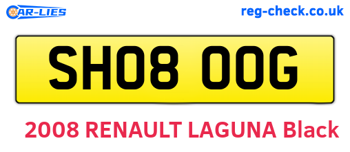SH08OOG are the vehicle registration plates.