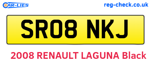SR08NKJ are the vehicle registration plates.