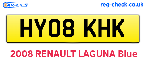 HY08KHK are the vehicle registration plates.