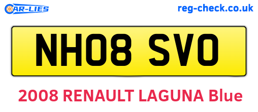 NH08SVO are the vehicle registration plates.
