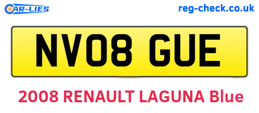 NV08GUE are the vehicle registration plates.