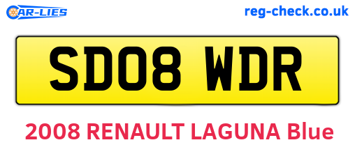 SD08WDR are the vehicle registration plates.