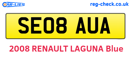 SE08AUA are the vehicle registration plates.