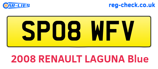 SP08WFV are the vehicle registration plates.