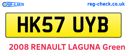 HK57UYB are the vehicle registration plates.