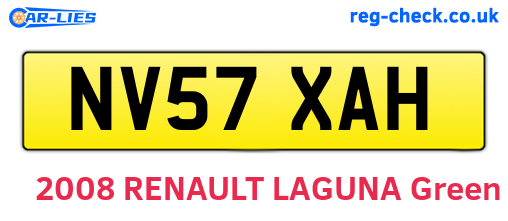 NV57XAH are the vehicle registration plates.