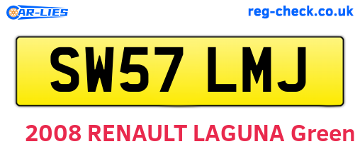 SW57LMJ are the vehicle registration plates.