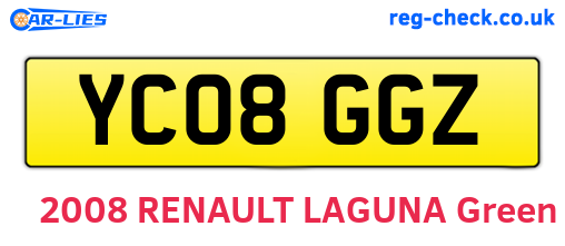 YC08GGZ are the vehicle registration plates.