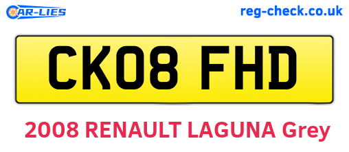 CK08FHD are the vehicle registration plates.