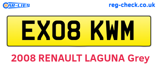 EX08KWM are the vehicle registration plates.