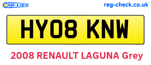HY08KNW are the vehicle registration plates.