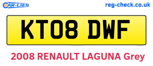 KT08DWF are the vehicle registration plates.