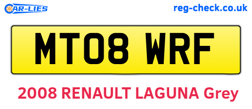 MT08WRF are the vehicle registration plates.